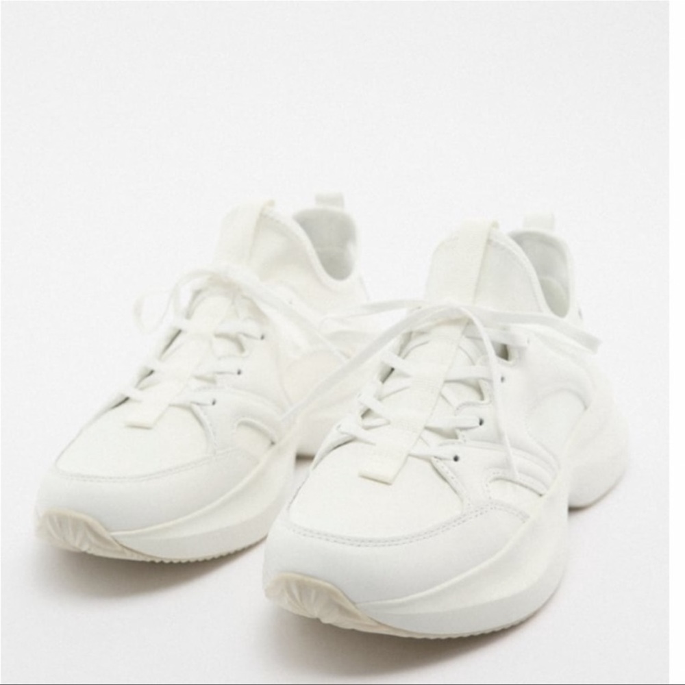 ZARA LEATHER RUNNING SHOES - Picture 8 of 10